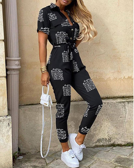 Collared Belted Jumpsuit