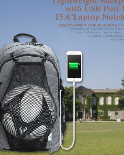 Anti-Theft USB Laptop Backpack With Shoulder Straps