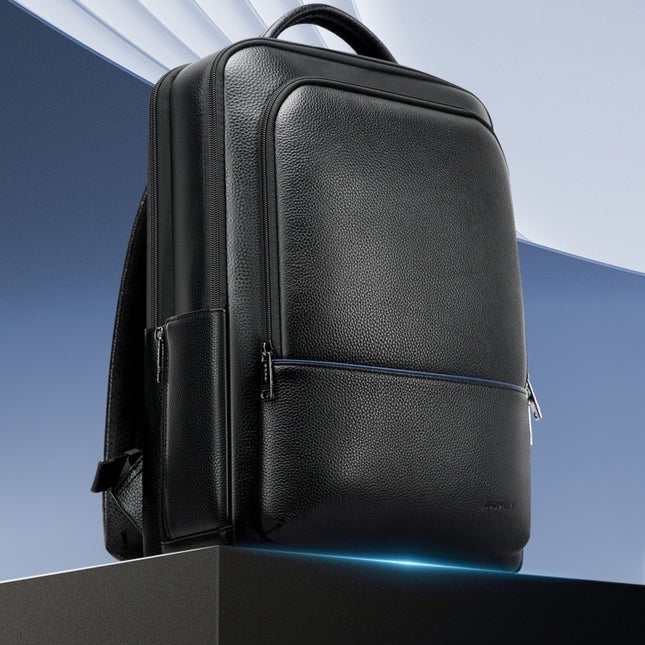 Men's Genuine Leather Business Commuter Backpack