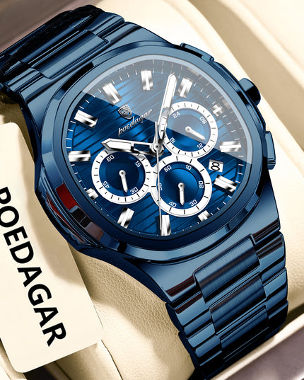 Men's Waterproof Luminous Quartz Watch – 11 Colors