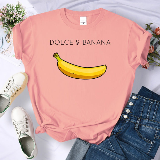 Dolce Banana Anime Graphic T-Shirt – 8 Colors, Sizes XS–4XL