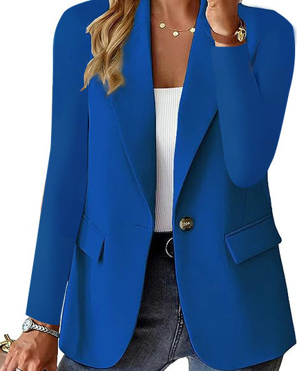 Women's Classic Lapel Blazer – Long Sleeve Suit Jacket