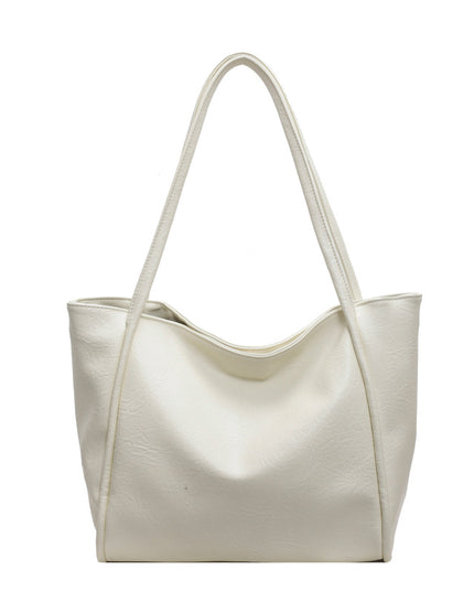 Women's Large Capacity Soft PU Leather Tote Bag – Commuter, Travel & Shopping, 4 Colors