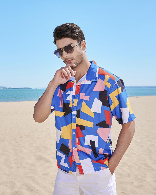 Men's Floral Short-Sleeved Hawaiian Retro Shirt