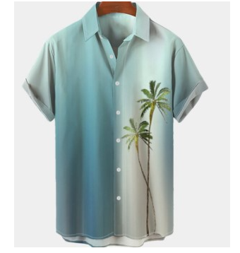 Men's 100% Cotton Printed Short Sleeve Shirt – 13 Prints, Sizes S–XXL