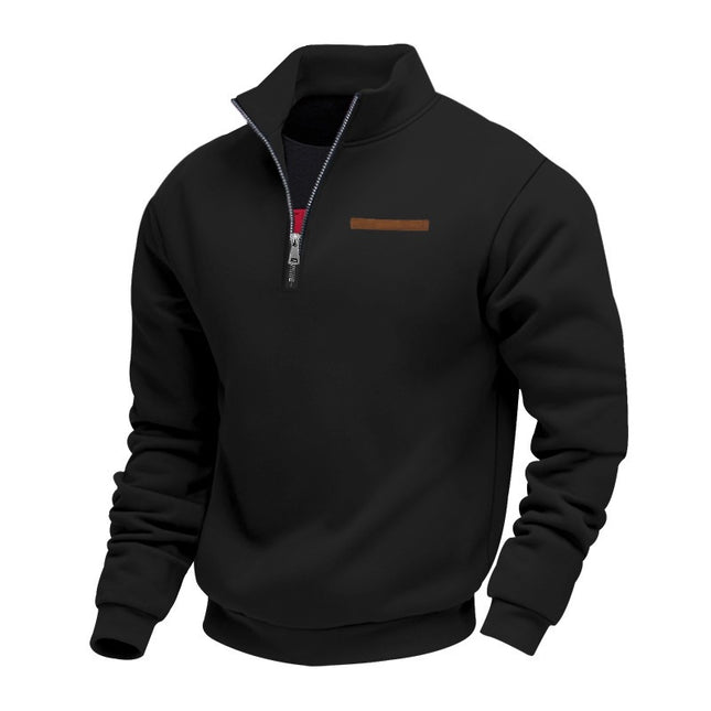Men's Slim-Fit Fleece-Lined Pullover Sweatshirt – 8 Colors, S–3XL