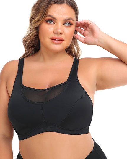 Women's Large Size No Underwire Wide Back Strap Bra