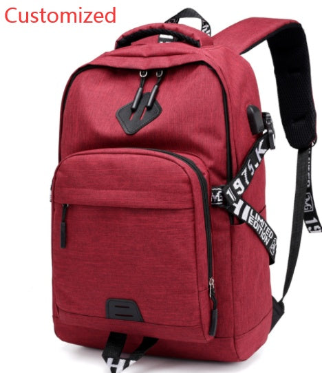Laptop Backpack with USB Charging Port – 20–35L, Oxford Fabric, 3 Colors