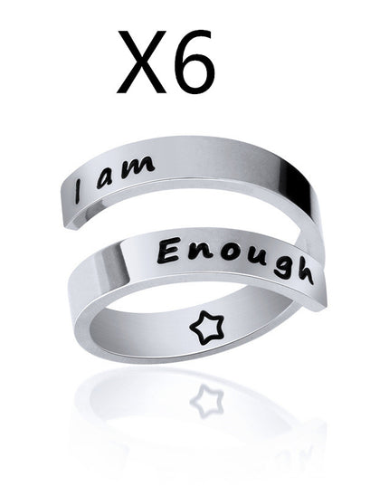 Titanium Steel Open Ring Set – Adjustable Stackable Rings | Silver & Rose Gold | 2–8 Piece Sets