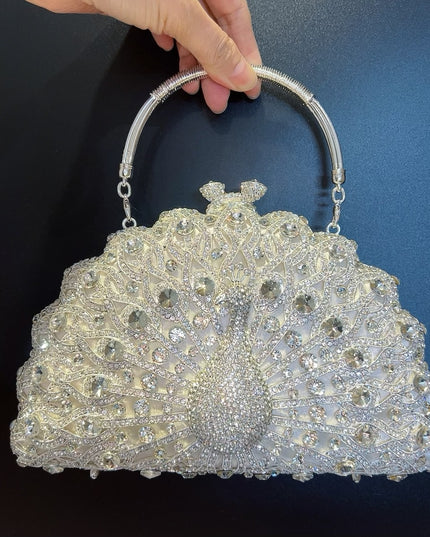 Large Peacock Diamond Every Night Bags Luxury