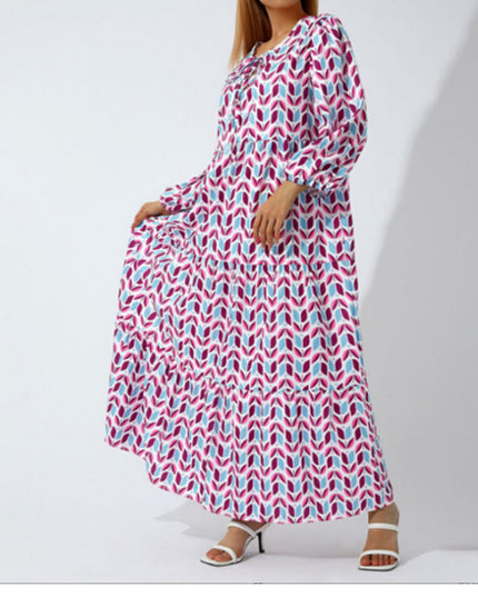 Vintage Floral Bohemian Maxi Dress | V-Neck Short Sleeve Long Dress for Women