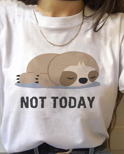 Women's Sloth Kawaii Graphic T-Shirt – 10 Cute Styles, Sizes S–3XL