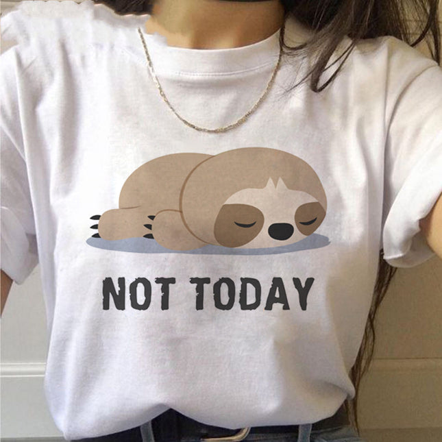 Women's Sloth Kawaii Graphic T-Shirt – 10 Cute Styles, Sizes S–3XL