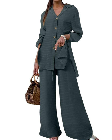 Fashion Pocket Set Women 2 Pieces Casual