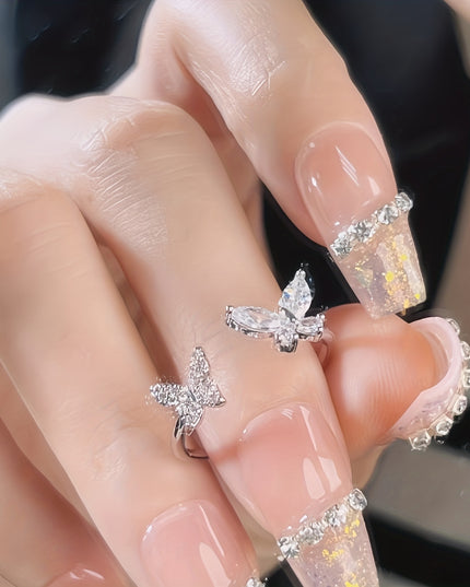 Butterfly Zircon Open Ring