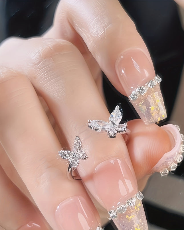 Butterfly Zircon Open Ring