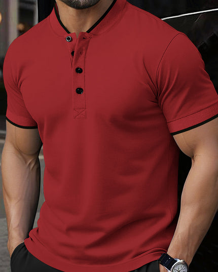 Men's Striped Casual Short-Sleeve Top – 16 Colors, S–2XL