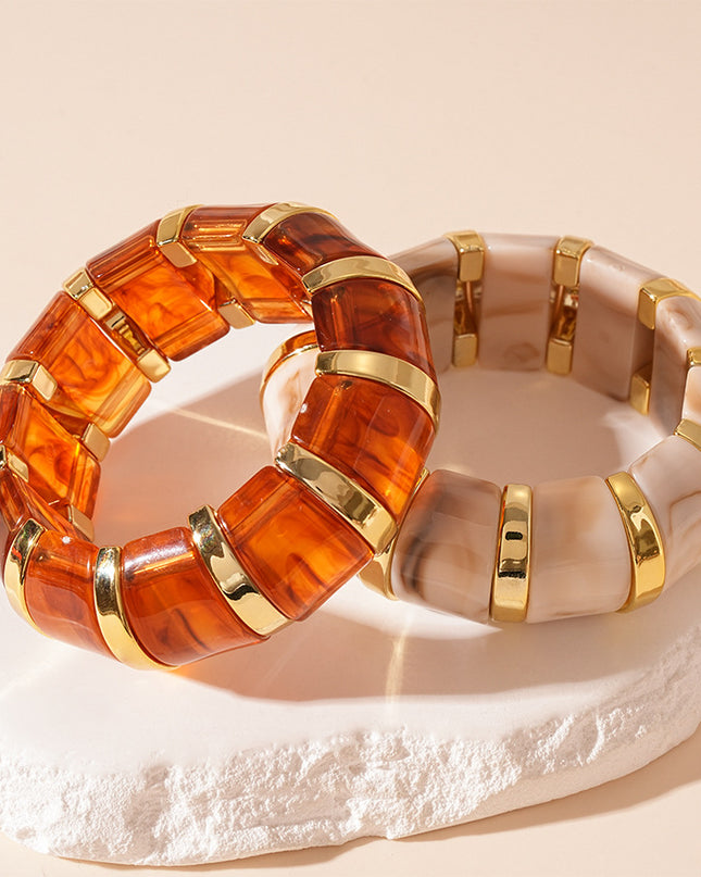 Women's Acrylic Blooming Pattern Bracelet – 9 Unique Designs