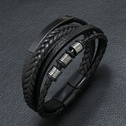 Magnetic Buckle Stainless Steel Braided Bracelet