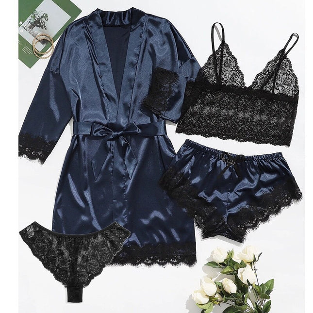Women's Pajamas Four-piece Set