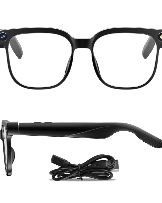 AI Smart Glasses – 1080P Camera, Voice Assistant, 139-Language Translation & Open-Ear Audio