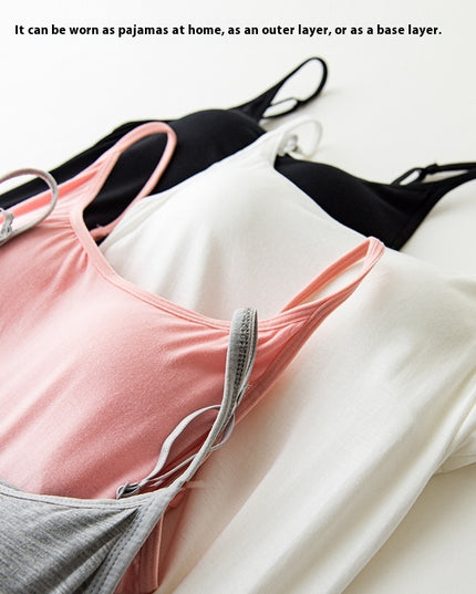 Women's Padded Slip – Built-In Bra, Mid-Length, 8 Colors