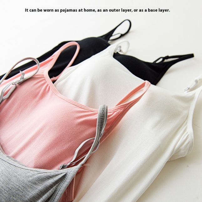 Women's Padded Slip – Built-In Bra, Mid-Length, 8 Colors
