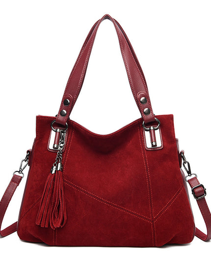 Women's Retro Velvet Tassel Crossbody Bag – 3D Pocket, 4 Colors