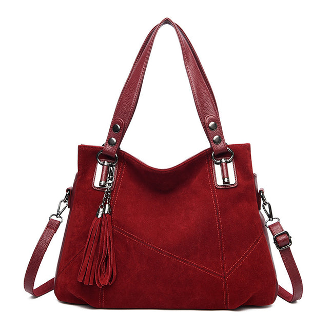 Women's Retro Velvet Tassel Crossbody Bag – 3D Pocket, 4 Colors