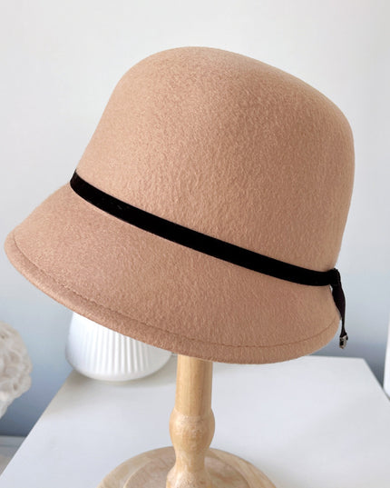 Women's Bow Wool Felt Hat – Adjustable, 3 Colors