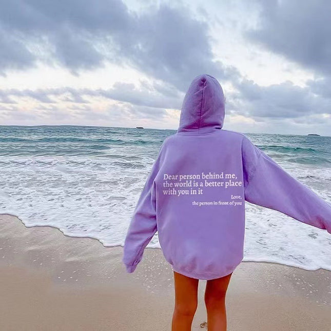 "Dear Person Behind Me" Sentiment Hoodie – Unisex Pullover