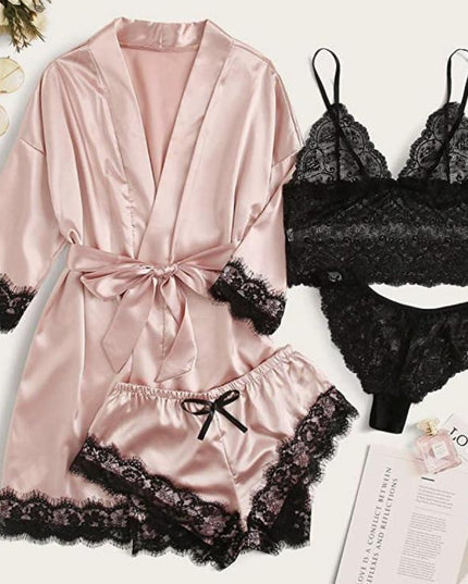 Women's Pajamas Four-piece Set