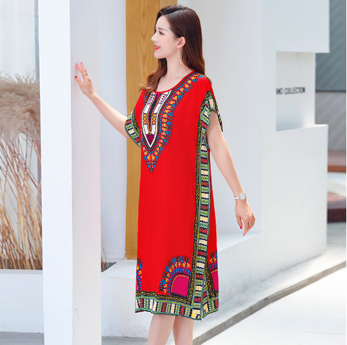 Women's 3D Floral Hooded Dress – Cotton Silk, 10 Colors, One Size