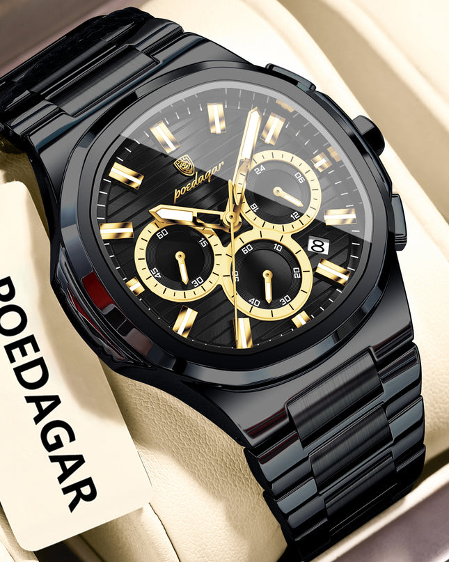 Men's Waterproof Luminous Quartz Watch – 11 Colors