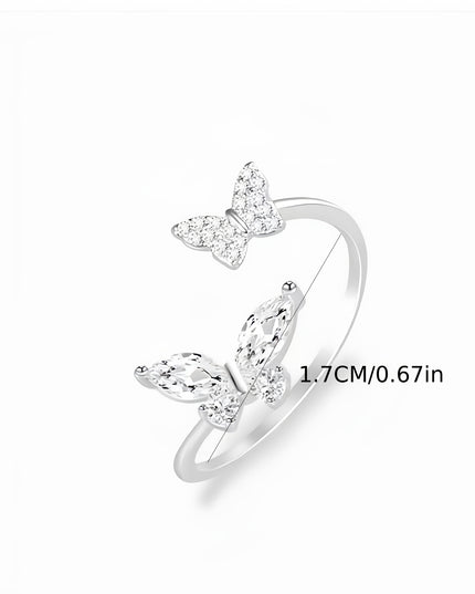 Butterfly Zircon Open Ring