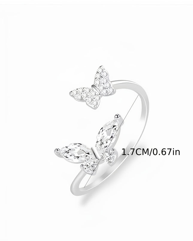 Butterfly Zircon Open Ring