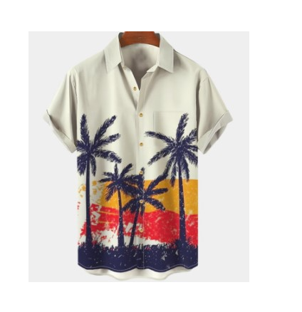 Men's 100% Cotton Printed Short Sleeve Shirt – 13 Prints, Sizes S–XXL