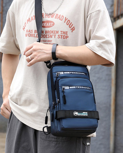 Multifunction Bags For Men Nylon Backpack Crossbody Shoulder Bag With USB Charging Port Chest Bags Pack