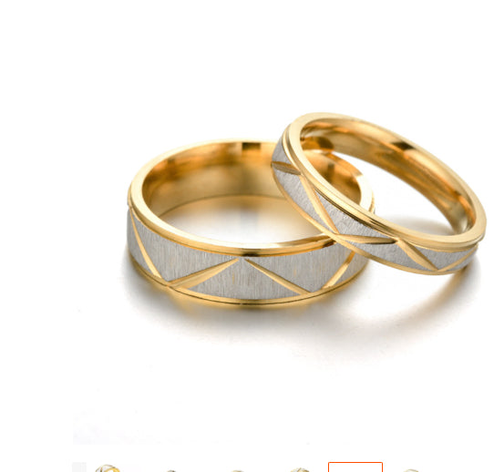 24K Gold Plated Stainless Steel Ring – 4mm & 6mm | Sizes 5–13