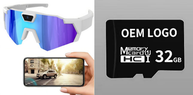 AI Smart Riding Glasses with Built-In Camera – Multiple Lens Types & Storage Options