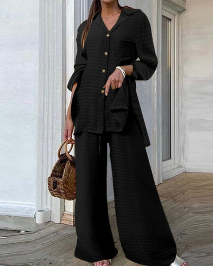 Fashion Pocket Set Women 2 Pieces Casual