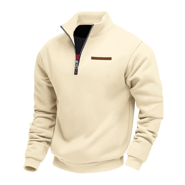 Men's Slim-Fit Fleece-Lined Pullover Sweatshirt – 8 Colors, S–3XL