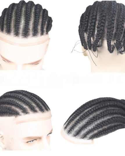 Men's Human Hair Hand-Braided Toupee – Lace & Full Lace Styles