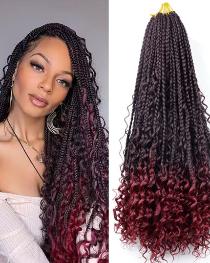 Crochet Braids Hair Bundles – 8 Packs, 3 Colors (Black, T27, TBUG)