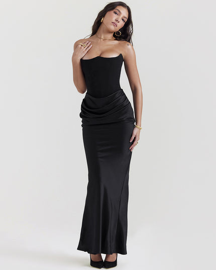 Backless Tube Top Maxi Dress | Sleeveless Evening Gown