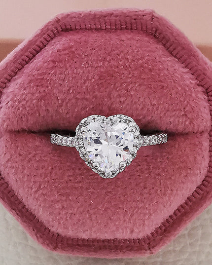 Cubic Zirconia Geometric Ring Collection