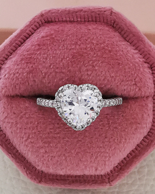 Cubic Zirconia Geometric Ring Collection