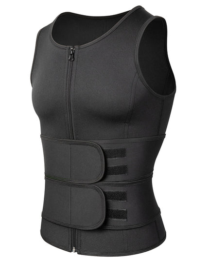 Men's Sauna Sweat Vest – Waist Trainer, High Collar, Slim Fit, S–3XL
