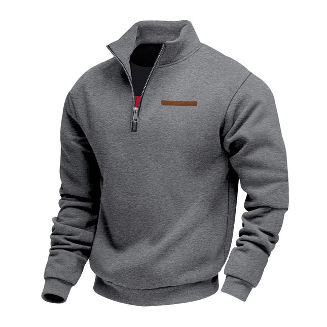 Men's Slim-Fit Fleece-Lined Pullover Sweatshirt – 8 Colors, S–3XL