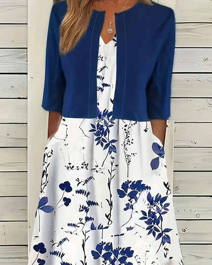 Women's  Flared Dress Suit – 3D Pattern, 11 Colors, S–5XL